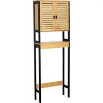 Meuble dessus de WC 2 portes MDF bambou Cebu - TENDANCE