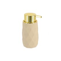 Distributeur à savon ABS/caoutchou 210 mL beige - TENDANCE