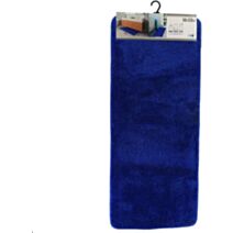Tapis microfibre double vasque 50 x 120 cm bleu marine - TENDANCE