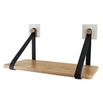 Etagère sticker bambou/cuir noir