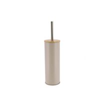 Brosse WC métal bambou/taupe - TENDANCE