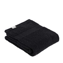 Serviette de bain 50x90cm 100% coton noir - TENDANCE