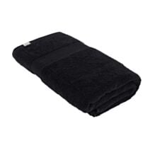 Serviette de bain 90x150cm 100% coton noir - TENDANCE