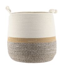 Panier à linge Naturel Marron 33x37cm - TENDANCE
