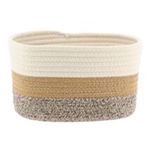 Corbeille 23x15x13,5cm naturel/marron - TENDANCE