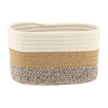 Corbeille Naturel Marron 21x13x12cm - TENDANCE