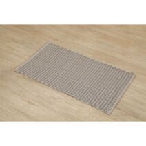 Tapis polyester/coton tressé Mimetisme 50 x 90 cm taupe - TENDANCE