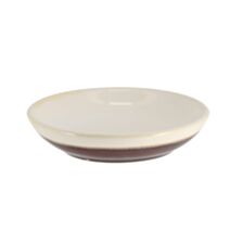Porte-savon grès rond tricolore marron/beige - TENDANCE