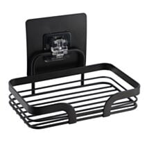 Porte savon métal peint Noir mat 10cm - TENDANCE