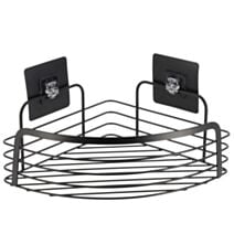 Étagère d'angle métal noir mat 22,5cm - TENDANCE