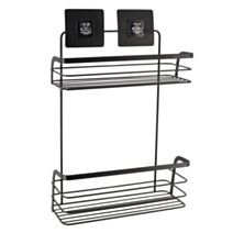 Serviteur 2 niveaux métal peint noir mat 11cm - TENDANCE