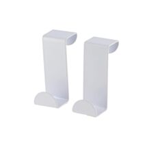 Patères 2 petites acier inoxydable blanc 4,5cm - TENDANCE