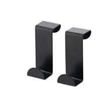 Patères 2 petites acier inoxydable noir 4,5cm - TENDANCE