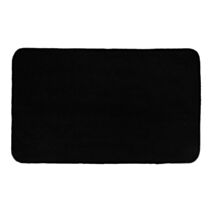 Tapis microfibre doux dessous latex 45x75cm noir - TENDANCE