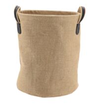 Petit panier à linge rond jute 32 x 38 cm - TENDANCE