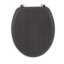 Abattant WC Bois Façon béton 44cm Gris - TENDANCE