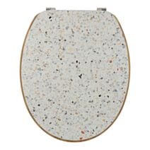 Abattant WC MDF Assise façon bambou Terrazzo 46cm - TENDANCE