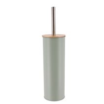 Brosse WC Métal Manche Bambou Vert eucalyptus - TENDANCE