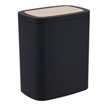 Poubelle ABS bambou noir 5L - TENDANCE