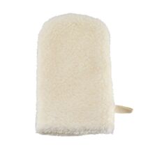 Gant démaquillant polyester coton naturel 3cm beige - TENDANCE