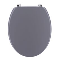 Abattant WC MDF Attachés acier inoxydable 46cm Gris - TENDANCE