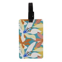 Étiquette de bagage voyage PVC imprimée Moorea 6,5x10,5cm multicolore - TENDANCE
