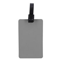 Étiquette de bagage voyage PVC 16x7,8cm gris - TENDANCE