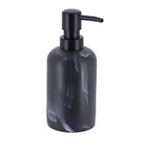 Distributeur de savon polyrésine 300ml effet marbre noir - TENDANCE