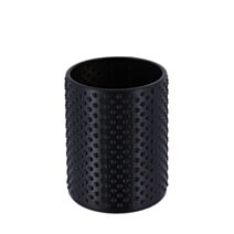 Gobelet rond verre motifs points 7,8cm noir - TENDANCE