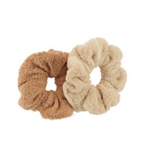 Chouchous coton velours naturel/caramel 13cm - TENDANCE