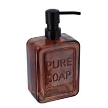 Distributeur à savon verre ambre 570ml - TENDANCE