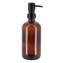 Distributeur à savon verre ambre 500ml - TENDANCE