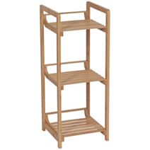 Meuble étagère 3 étagères bambou naturel 75x30x30cm - TENDANCE