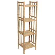 Meuble étagère 4 tablettes bambou 115x30x30cm Naturel - TENDANCE