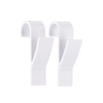Crochets pour radiateur sèche-serviette Plastique Blanc 6cm x2 - TENDANCE