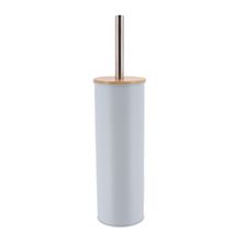 Brosse WC Métal Bambou Bleu clair 9,6cm - TENDANCE