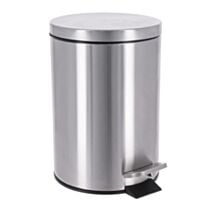Poubelle Acier inoxydable Chromé 23x25cm Argent - TENDANCE