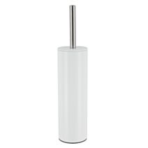 Brosse WC acier inoxydable blanc 8x37cm - TENDANCE