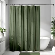 Rideau de douche kaki 180x200cm - TENDANCE