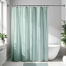 Rideau de douche vert eucalyptus 180x200cm - TENDANCE