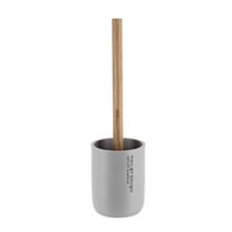Brosse WC polyrésine bambou/gris clair - TENDANCE