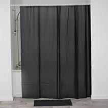 Rideau de douche Laser 180x200cm Noir - TENDANCE