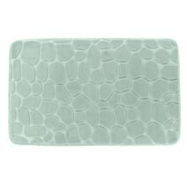 Tapis mémoire de forme microfibre galet 50x80cm vert pastel - TENDANCE