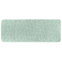 Tapis mémoire de forme microfibre galet 45x120cm vert eucalyptus - TENDANCE
