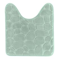 Tapis contour WC mémoire de forme 45x50cm vert eucalyptus - TENDANCE