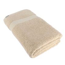 Serviette de bain 90x150cm 100% coton beige - TENDANCE