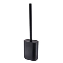 Brosse WC ovale polyrésine Japandi noir - TENDANCE