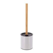 Brosse WC métal bambou/gris clair - TENDANCE
