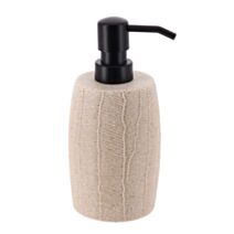 Distributeur à savon polyrésine effet feuille 330ml naturel - TENDANCE