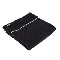 Serviette de bain 50 x 90 cm 100% coton Japandi noir - TENDANCE